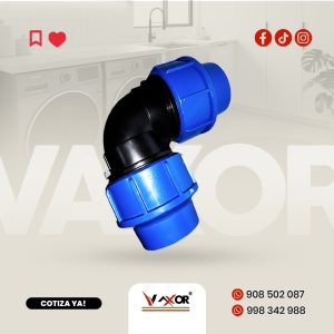 Codo 90° a Compresión HDPE